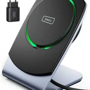 INIU Induktive Ladestation [15W, für MagSafe], Kompatibel mit iPhone 16/15 Pro Max/Plus iPhone 14/13/12,