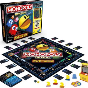 Amazon: Monopoly Arcade Pac-Man, Monopoly Brettspiel für Kinder ab 8 Jahren, inklusive Bank- und Arcade-Automat