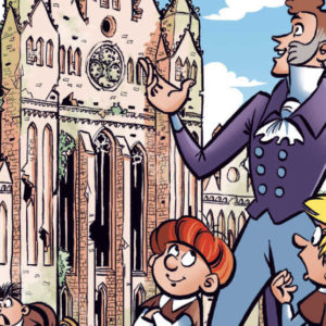DNK gratis Mosaik-Kinderbroschüre "Die Abrafaxe unterwegs mit Karl Friedrich Schinkel"
