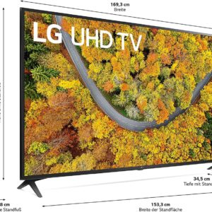 LG 75UP75009LF 189 cm (75 Zoll) UHD Fernseher (4K, 60 Hz, Smart TV)