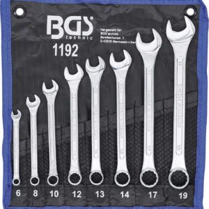 BGS 1192 | Maul-Ringschlüssel-Satz | 8-tlg. | SW 6 - 19 mm | inkl. Tetron-Rolltasche
