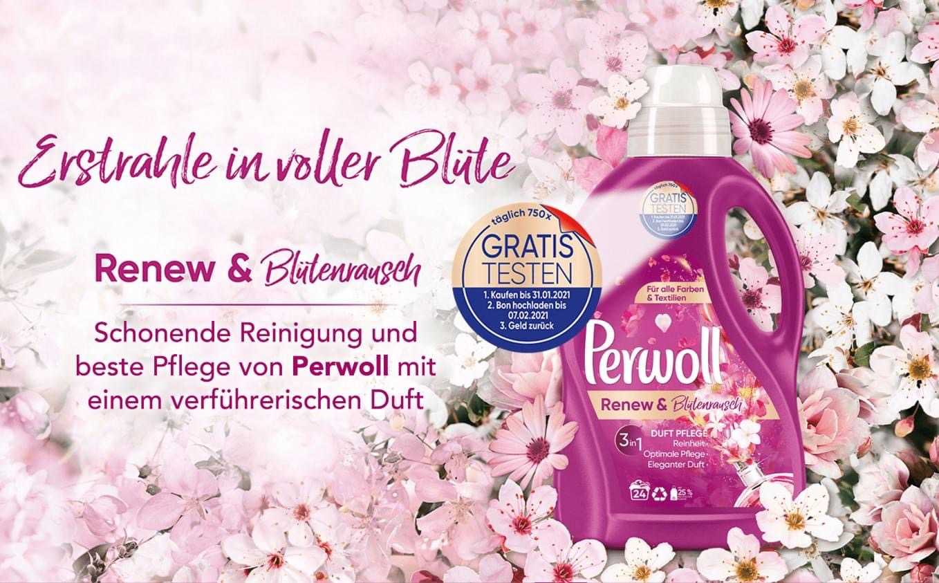 Gratis testen: Perwoll Renew & Blütenrausch
