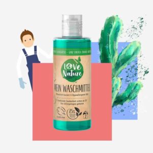 Gratis Mini Probe: Love Nature Waschmittel Cactus Leaves