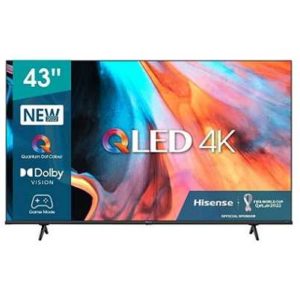 43 Zoll 4K UHD Smart-TV Hisense 43E77HQ QLED für 299€ / 50 Zoll für 359€ / 55 Zoll für 435,52€