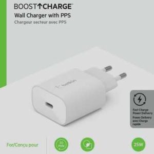 Belkin USB-C-Power Delivery 3.0 PPS-Schnellladegerät mit 25W für 5€ (statt 24,95€)