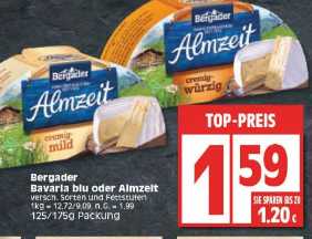 bis 4.6. Bergader Almzeit Käse 1,09 bei Edeka+smhaggle