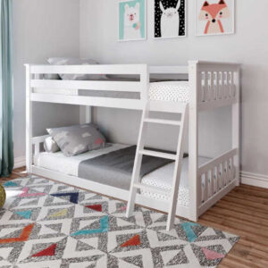 Max & Lily platzsparendes niedriges Etagenbett für Kinder, aus neuseeländischem Kiefernholz