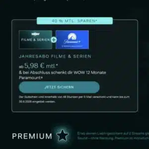 TRICK: Paramount+ 12 Monate gratis + WOW TV, Filme & Serien zum reduzierten Preis