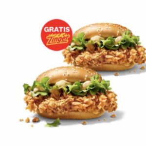 KFC &#043; Lieferando: Zinger Burger - Kaufe 1 erhalte 2