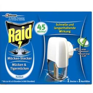 Raid Insekten Stecker - Mückenschutz Stecker & 1 Nachfüller ab 2,51€ (statt 3,75€)