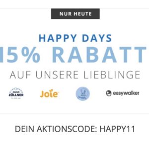 Babywalz: 15% Rabatt auf Joie, Julius Zöllner, Sterntaler und Easywalker