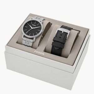 Fossil Geschenkset Luther 3-Zeiger-Werk Wechselband für 49€ (statt 89€)