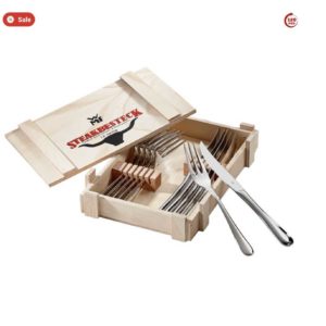 WMF Steakbesteck 12-teilig in Holzkiste für 19,99€ (statt 32€)