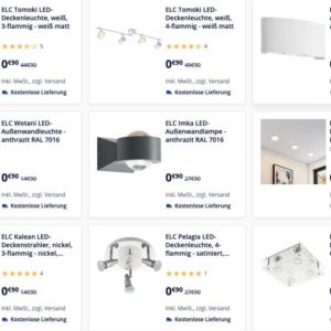 PREISFEHLER Mano Mano alle Lampen 0,90€ Versand Gratis