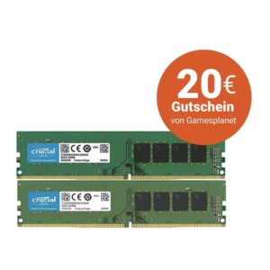 16GB (2x8GB) Crucial DDR4-3200 CL22 RAM inkl 20 EUR Gamesplanet Gutschein für 54,89€