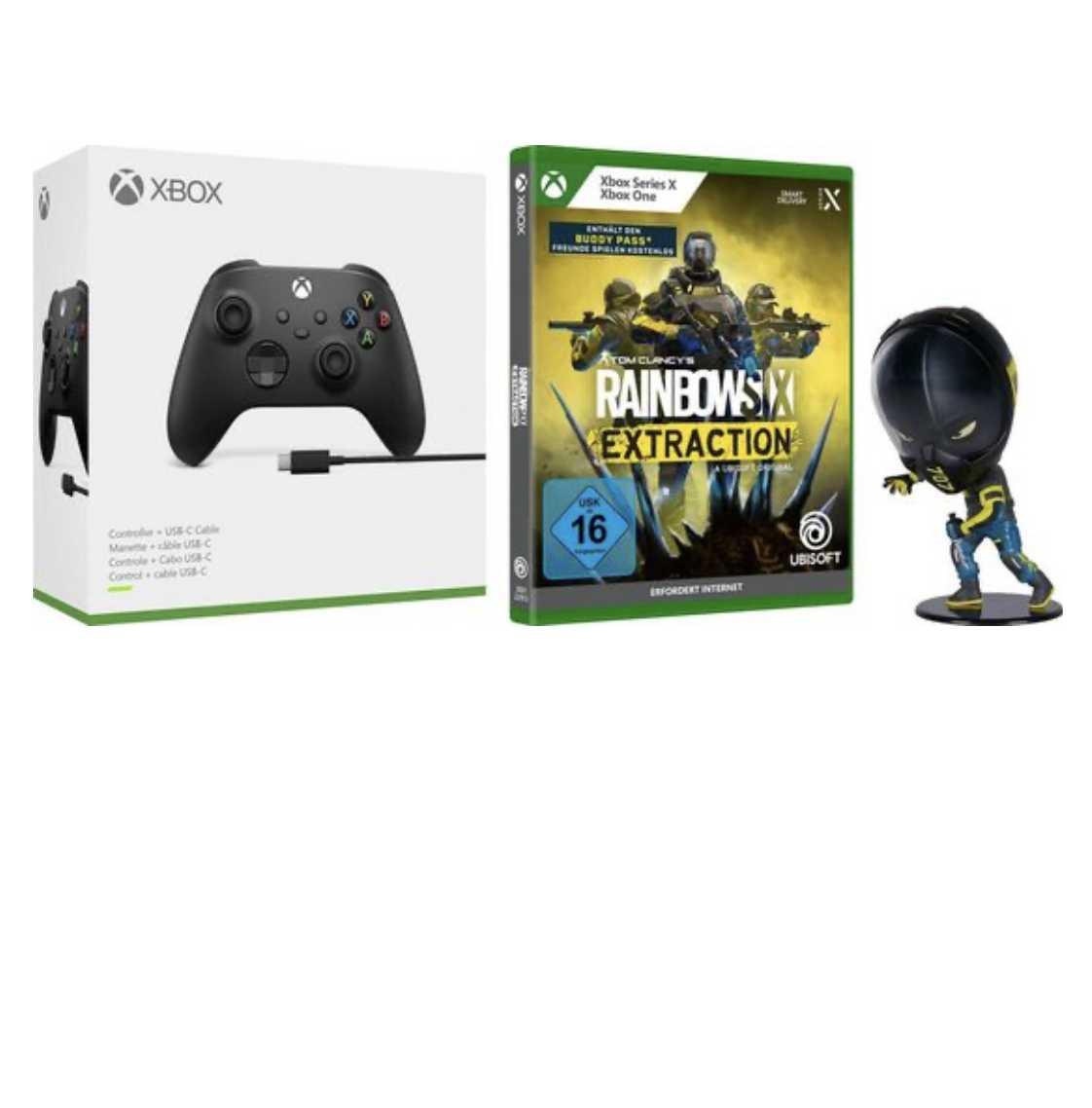 Xbox XS Controller + Rainbow Six Extraction + Vigil Figur Xbox-Controller  ab 54,99€