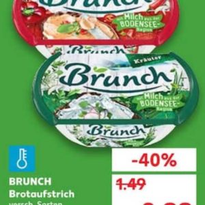 2x BRUNCH Brotaufstrich je *19 Cent bei Aldi* oder 28 Cent bei Kaufland 20.-24.12.2021