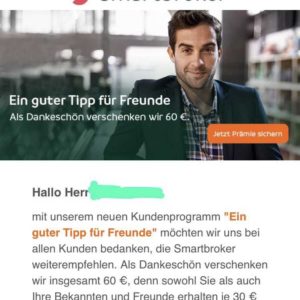 2 x 30€ KWK Deal beim Smartbroker