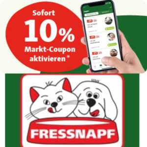 Kostenlose Fressnapf App mit vielen Rabatt Coupons