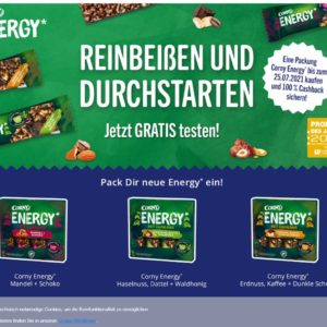 Kostenlos Corny Energy Müsli Riegel aus Kaufda-App