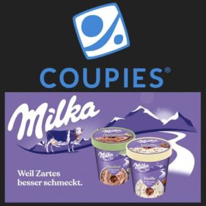 Milka Vanilla & Chocolate Heart Eisbecher für 1,49€ bei Rewe und Penny dank 50% Cashback von Coupies