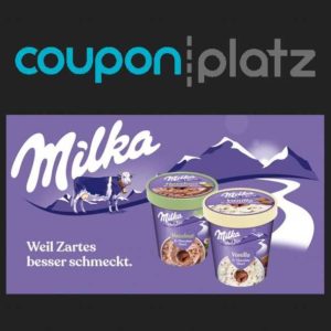 Milka Vanilla &amp; Chocolate Heart oder Hazelnut &amp; Chocolate Heart Eisbecher für 1,49€ bei Rewe dank 50% Rabatt-Coupon von Couponplatz (18.07. - 24.07.22)