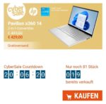 HP Pavilion x360 14" FHD IPS 2in1 Touch Convertible Notebook | 429€ statt 624€ | i3-1125G4 | 8GB + 512GB SSD | Windows 11