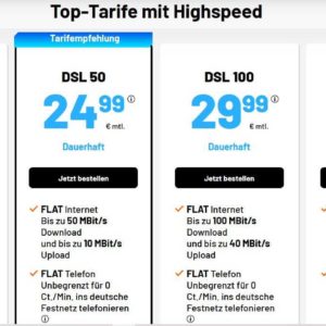 DSL Internet Anschluss dauerhaft günstig - ab 19,99EUR im Monat