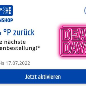 10% in Punkten zurück im Prämienshop