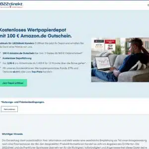 1822direkt Bestandskunden: Kostenloses Wertpapierdepot mit 100 € Amazon