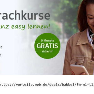 Web.de Vorteilsangebot: Babbel (6 Monate zahlen - 12 Monate nutzen)