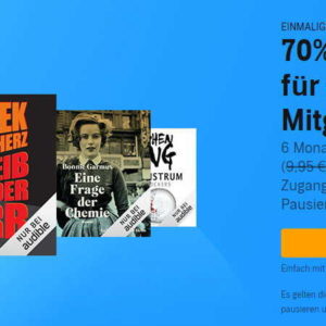 Prime Day-Angebot: Audible 6 Monate lang für nur 2,95 €/Monat
