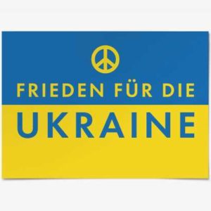 GRATIS Poster, Aufkleber und Autoaufkleber zur Unterstützung der Ukraine von Vistaprint
