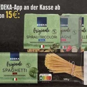 Edeka Südbayern: Edeka Originale Pasta gratis ab 15 € Einkaufswert