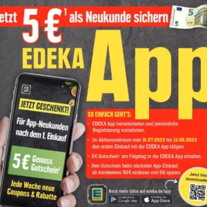 5€ Gutschein Edeka-APP Südwest Neukunden MBW 50€