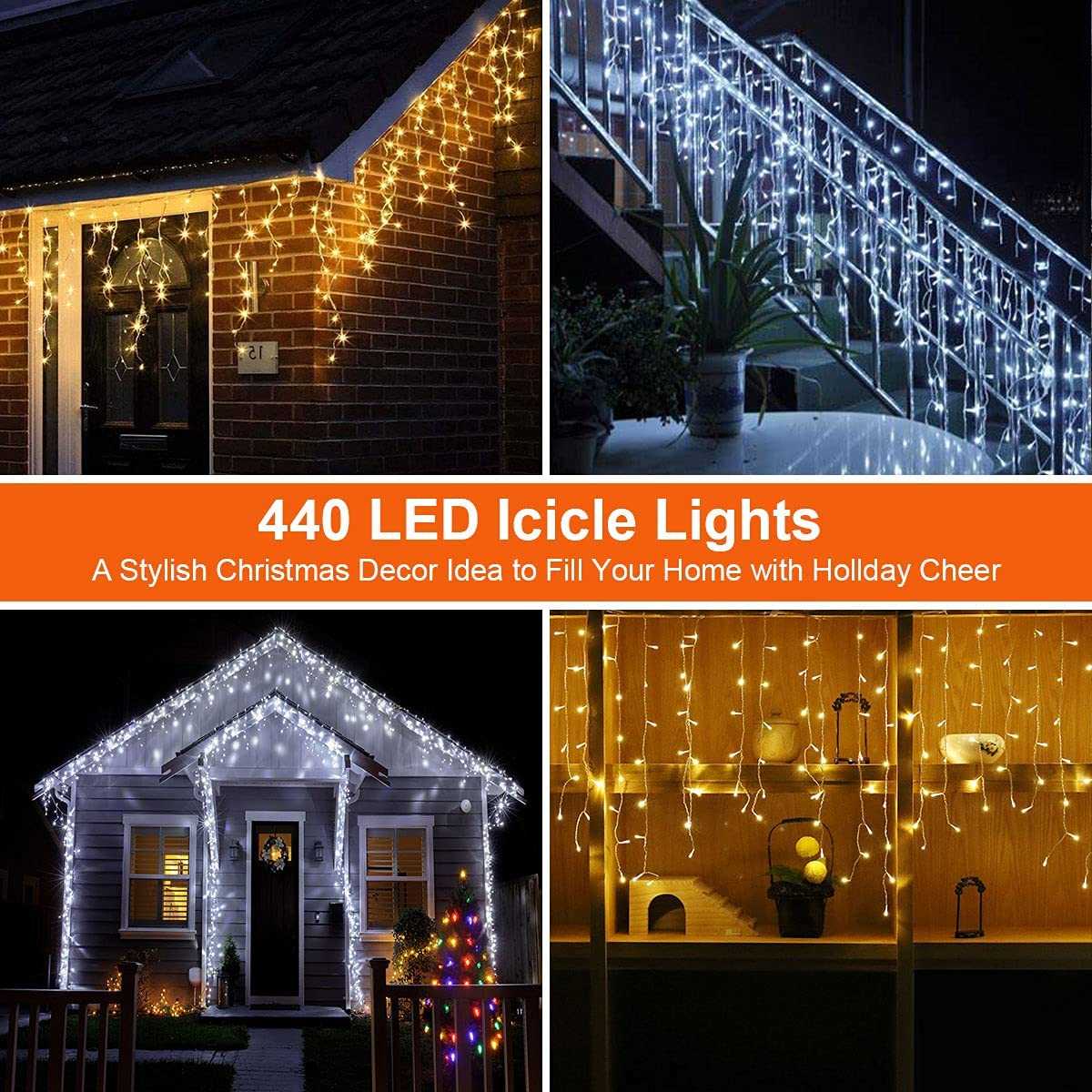 EisregenLichterkette mit 440 LED für 22,99€ (statt 46€) versch. Modi