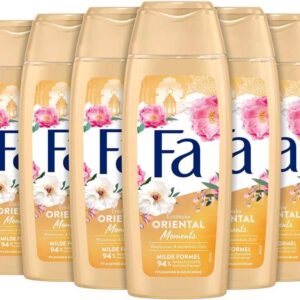 Fa Duschcreme Oriental Moments (6 x 250 ml) - mit zartem Duft nach Wüstenrose & Sandelholz
