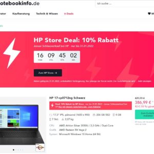 notebookinfo.de - HP Store Deal 10% Rabatt