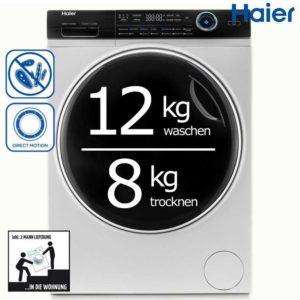 Haier HWD120-B14979 Waschtrockner | 422,91€ statt 589,85€ | 12kg Waschen (EEK: A) | 8kg Trocknen (EEK: E) | 1.400 U/min. | Direct Motion Invertermotor