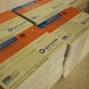 (GRATIS) Organspendeausweise als Plastikkarten (GRATIS)