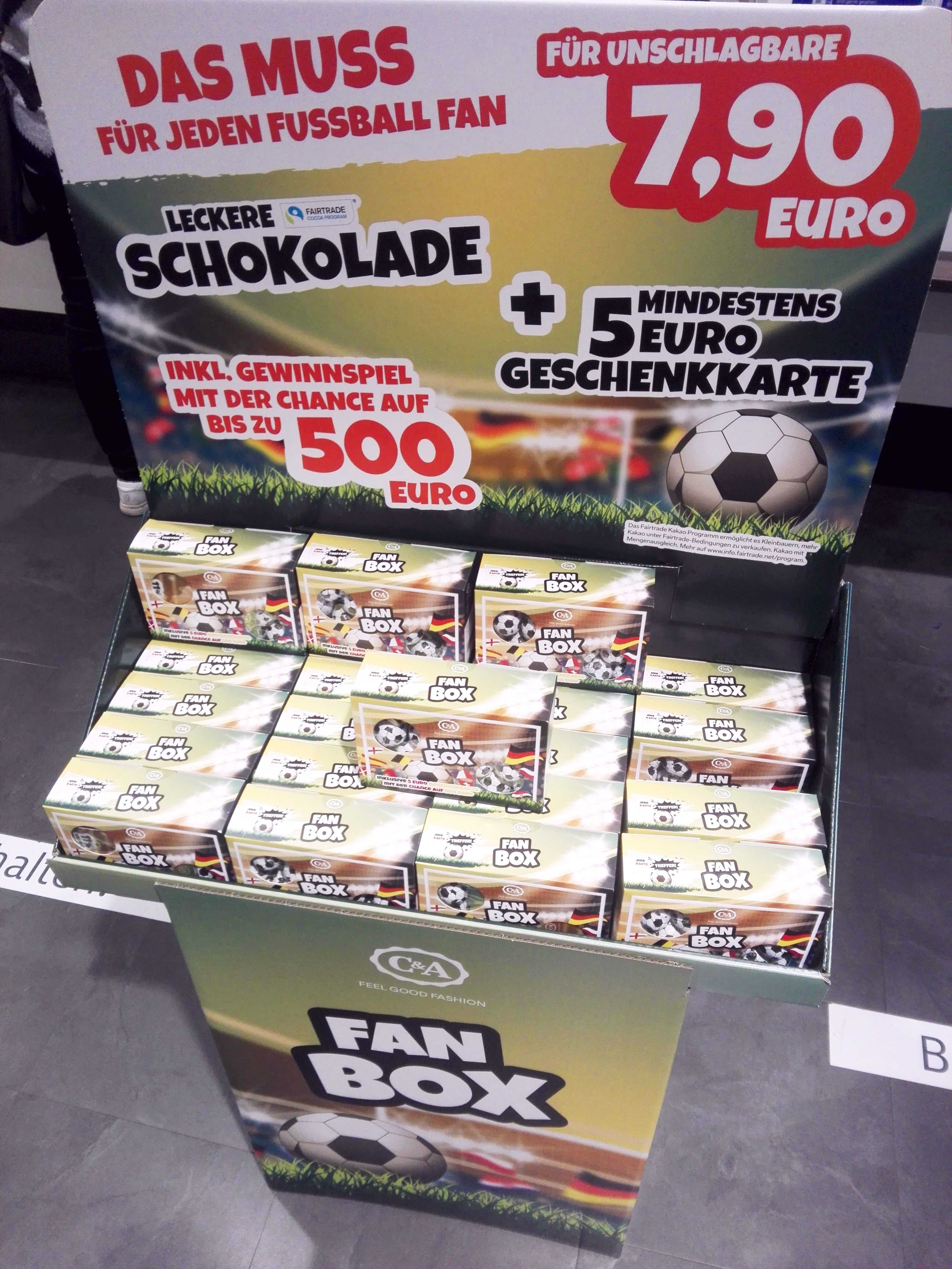 C A Offline Schoki Fanbox Mit 5 500 Geschenkkarte