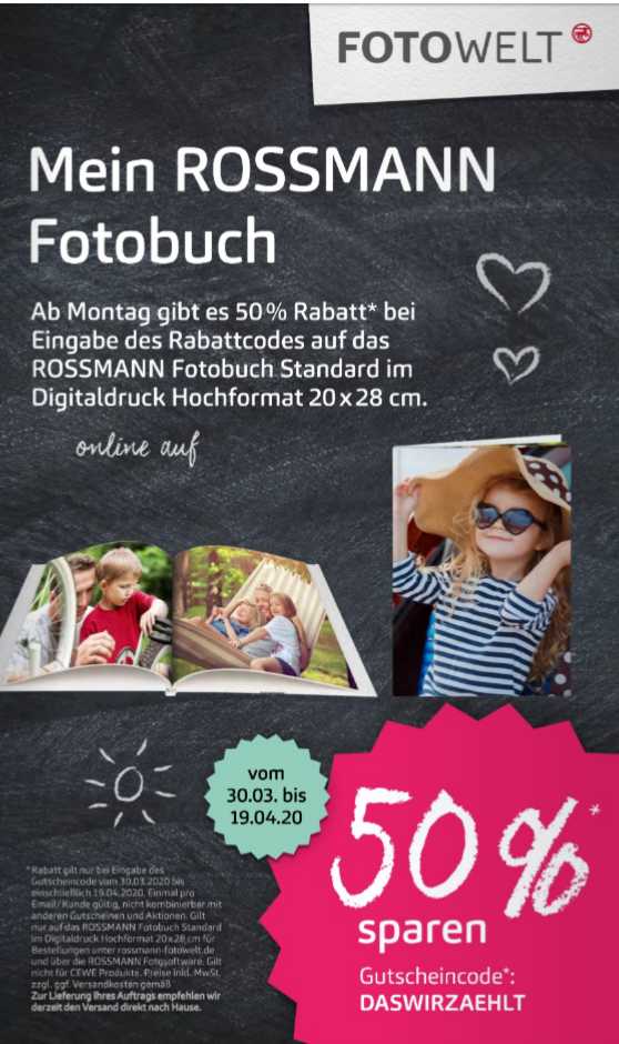 Rossmann 50 Auf Ein Fotobuch