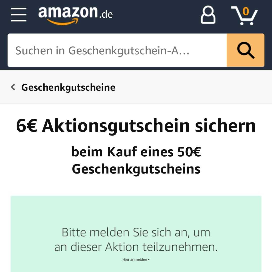 amazon 6 gutschein geschenkt beim kauf eines 50 geschenkgutscheins
