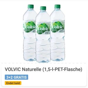 Kaufland Card: Volvic 1,5L PET Flasche 3+2 Gratis (mit der Kaufland App + Card)