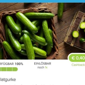 40 ct Cashback auf Salatgurke mit marktguru