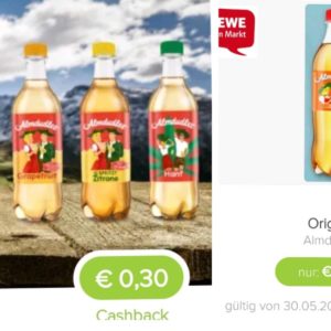 Almdudler 1l für 69ct bei Rewe mit marktguru