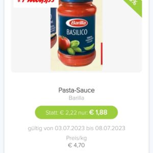 Barilla Pasta Sauce (400g) für 1,38 dank smhaggle+ThomasPhilipps