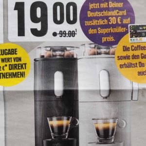 Kaffeemaschine von Edeka mit Gewinn