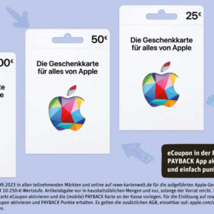 Rewe-Kartenwelt: 20-fach Payback Punkte auf Apple Card