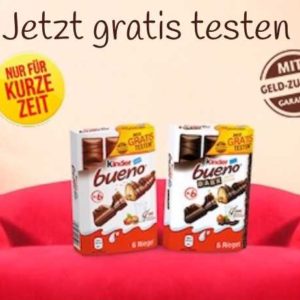 GRATIS TESTEN Kinder Bueno und Kinder Bueno Dark